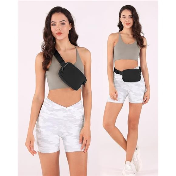 Unisex Mini Belt Bag with Adjustable Strap Small Waist Pouch for Workout Running - Picture 3 of 6